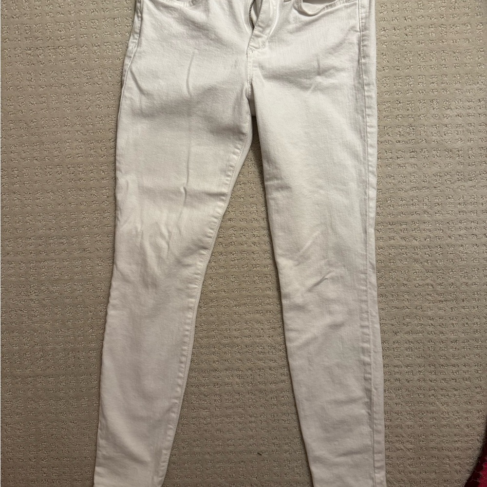 Joe’s white skinny jeans high rise skinny fit ankle